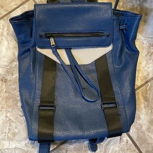 Co-Lab backpack style handbag, royal blue with black and cream great condition